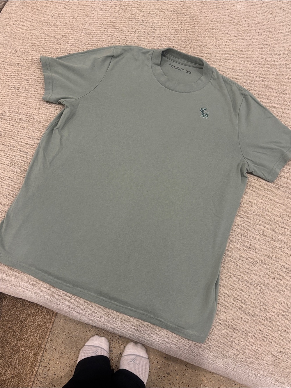 Kids Crew Neck T-Shirt in Sage Green